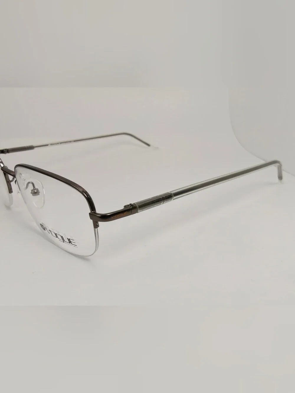 Vogue Occhiali. VO 3363. Women's  Rectangular Metal Glasses in Gunmetal, Clear.